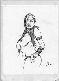 SAVAGE ROGUE SK#2710 FANTASY ORIGINAL PINUP GIRL ART by ALEX MIRANDA.jpg