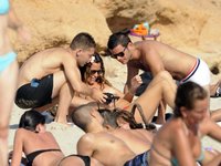 Alessia Fabiani Topless Candid Photos On The Beach 003.jpg